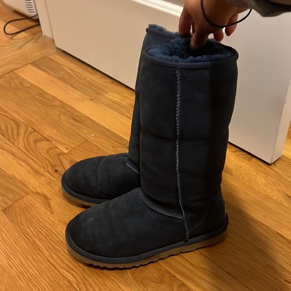 Navy Blue UGG Boots Tall - Picture 8 of 9